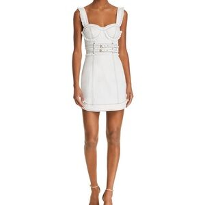 For Love And Lemons White Sheath Mini Dress Sweetheart Neckline (HARD TO FIND!!)